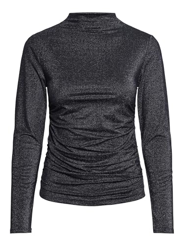 Pieces Pcmonica Glitter Ruching top donna S maniche lunghe
