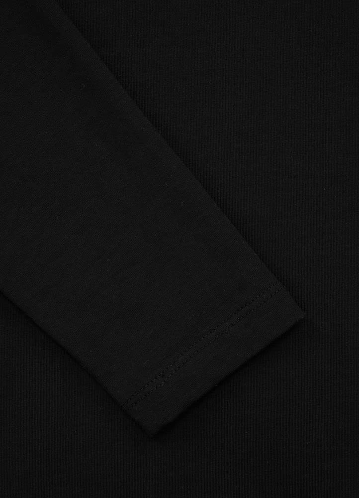 Pitbull Maglia Donna Manica Lunga Nera Cotone Girocollo