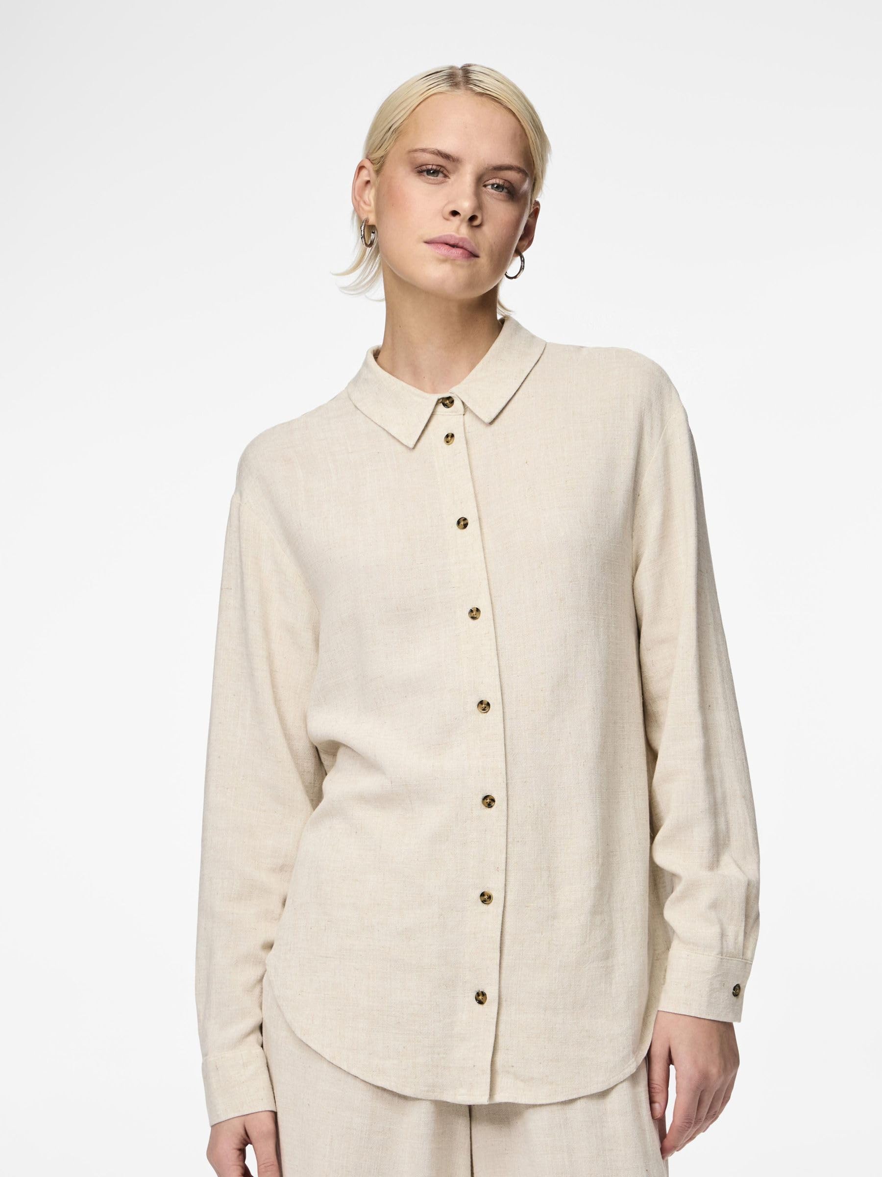 Pieces Pcvinsty camicia ecovero manica lunga taglia XL