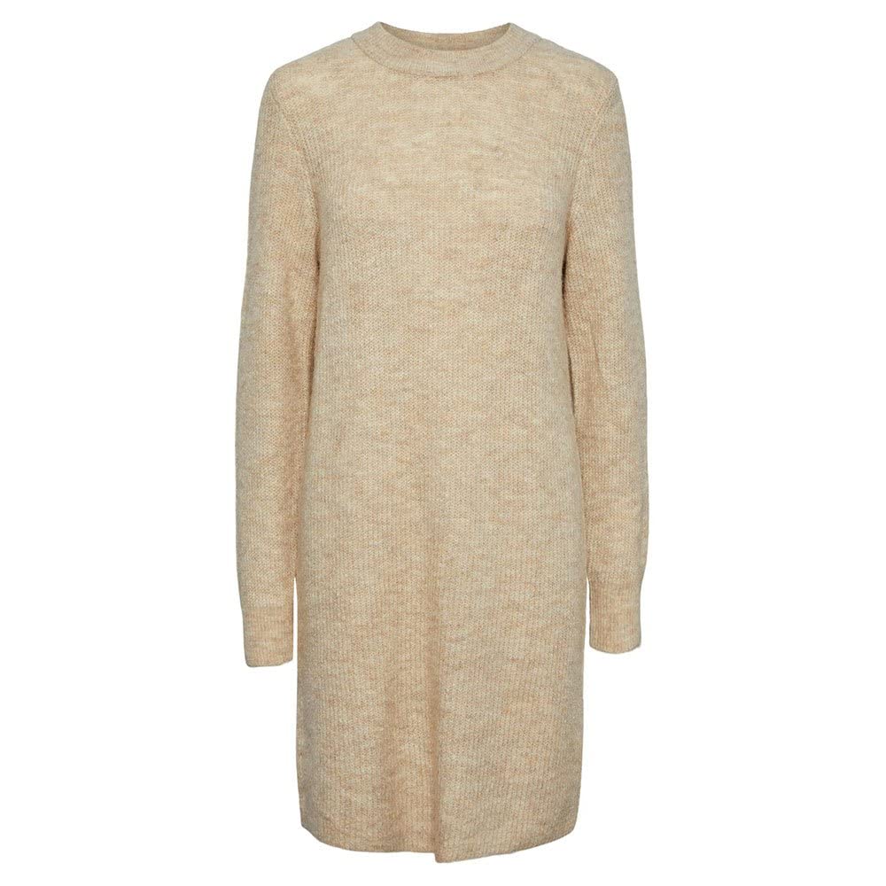 PIECES Pcellen LS O-Neck Knit Dress Noos BC vestito nero manica lunga