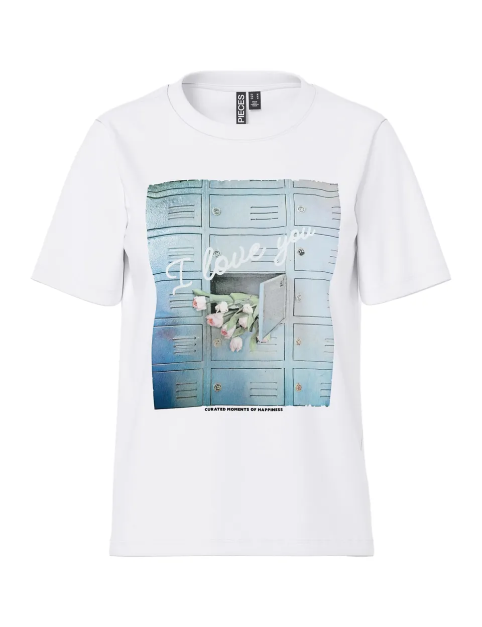 Pieces Pcpost maglietta donna L bianca cotone