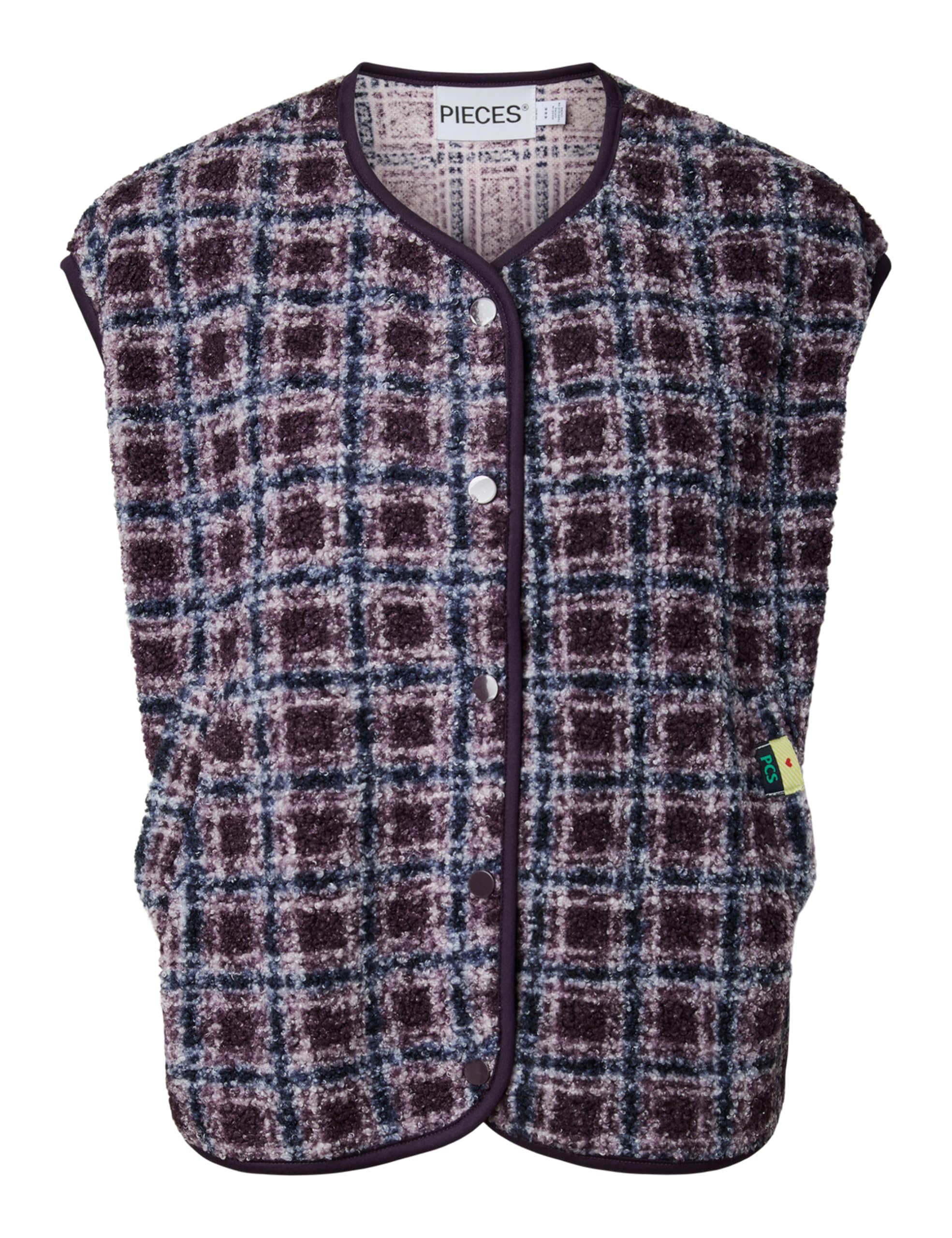 Pieces Pckatty Teddy Vest Noos BC gilet donna teddy