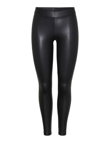 PIECES leggings ecopelle donna M-L effetto opaco