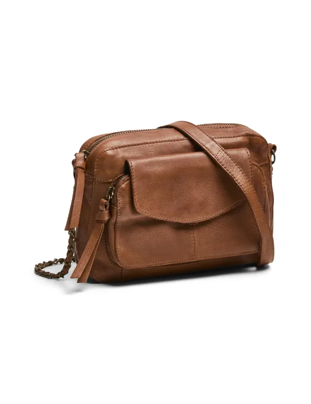 Pieces Pcnaina Leather Cross Body Fc Noos borsa Root Beer