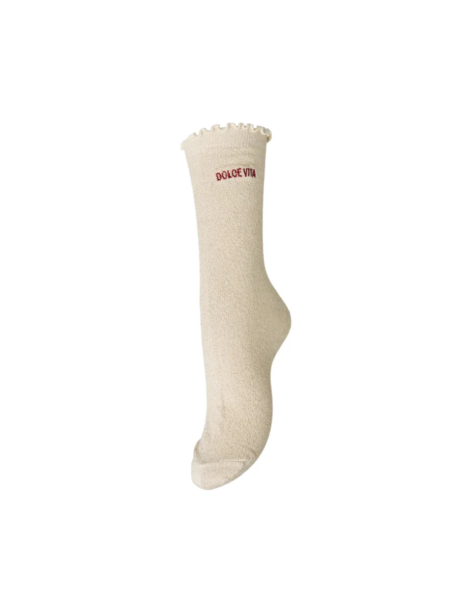 Pieces Pcafia Socks Emb Fc calze donna 1 paio ricamo