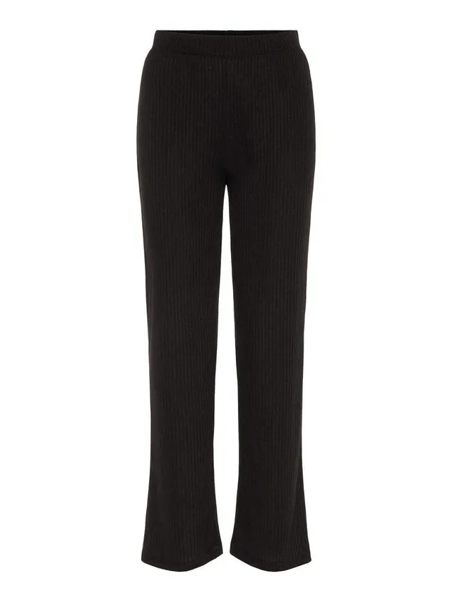 Pieces Pcmolly Noos pantaloni donna neri S a costine