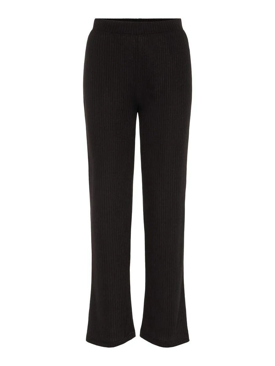 Pieces Pcmolly Noos pantaloni donna neri S a costine