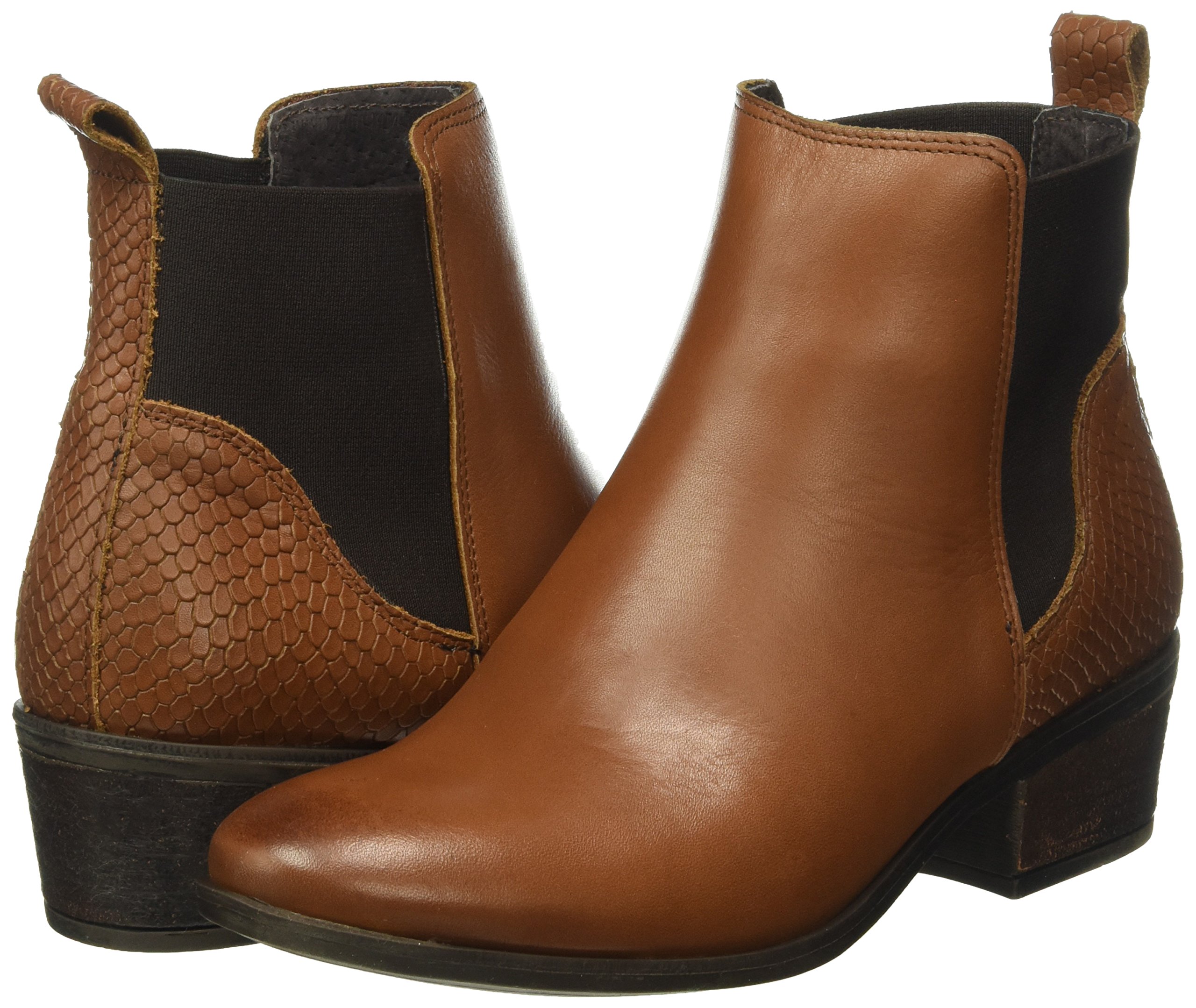 Pieces Psbecca stivali chelsea in pelle cognac 38 EU