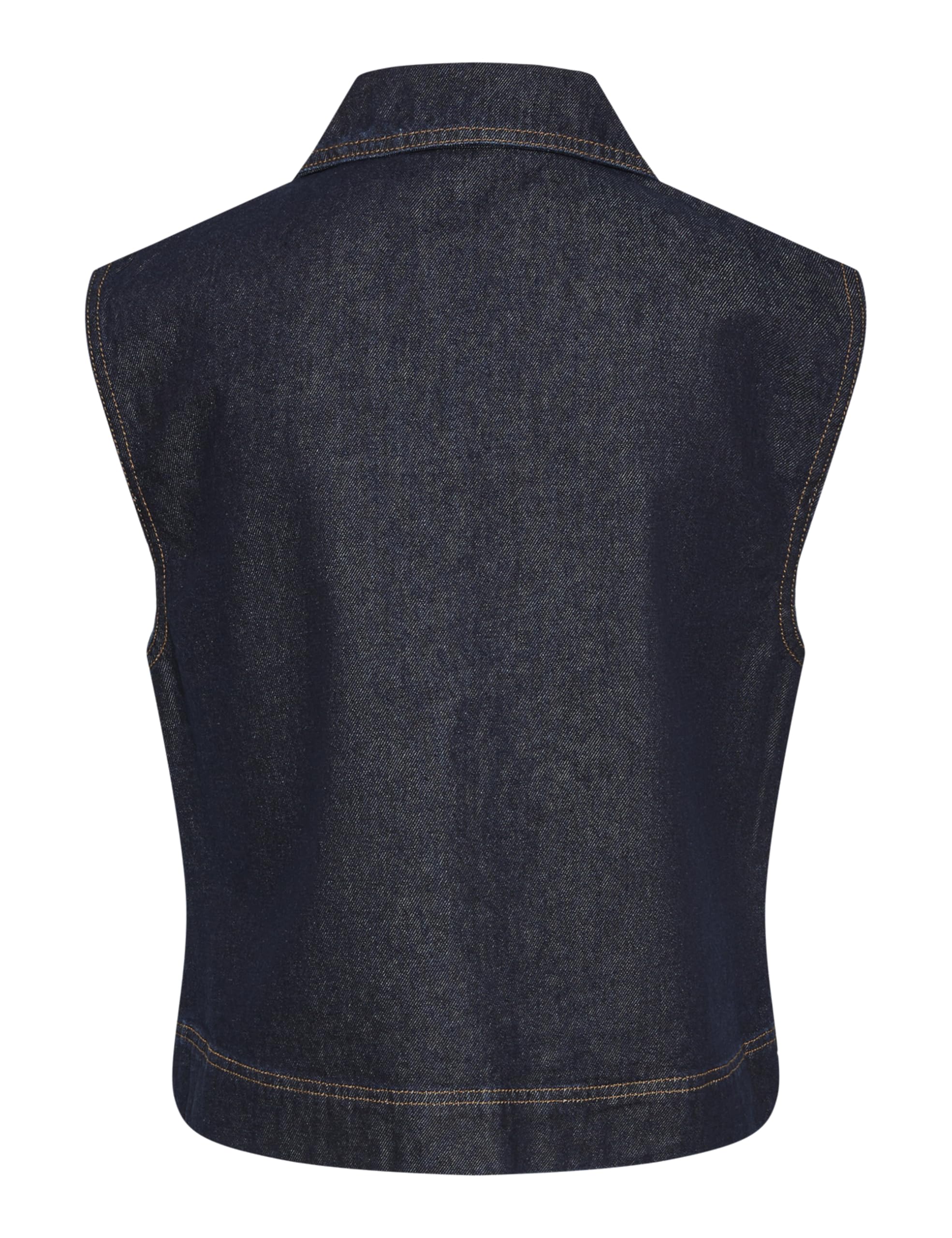 PIECES Pcnevin Sl gilet donna blu jeans scuro S