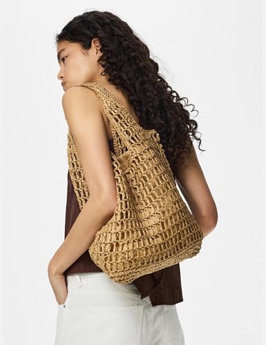 Pieces Pckamille Shopper borsa donna naturale