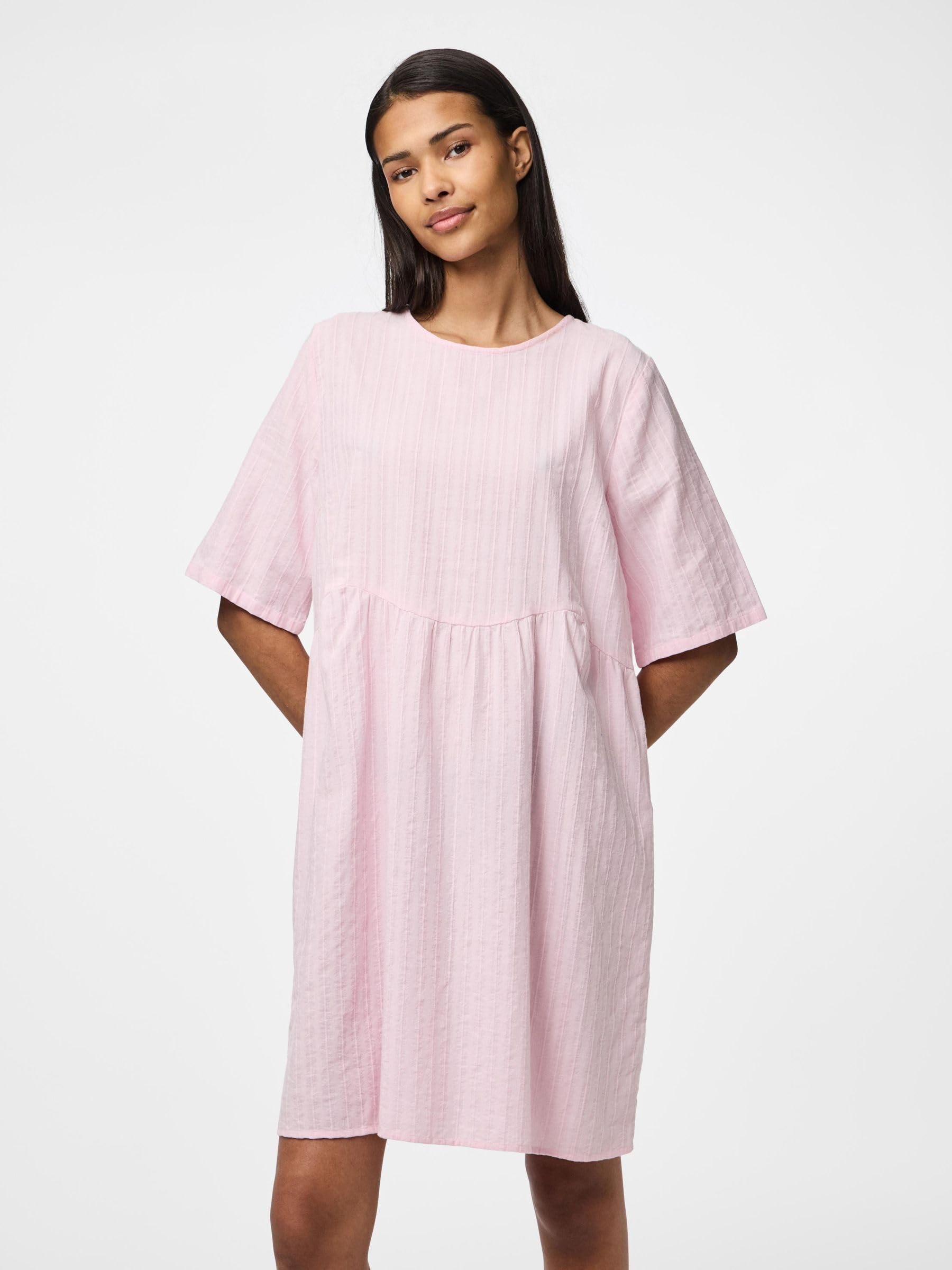Pieces Pcmuna SS O-Neck vestito corto XS scollo tondo