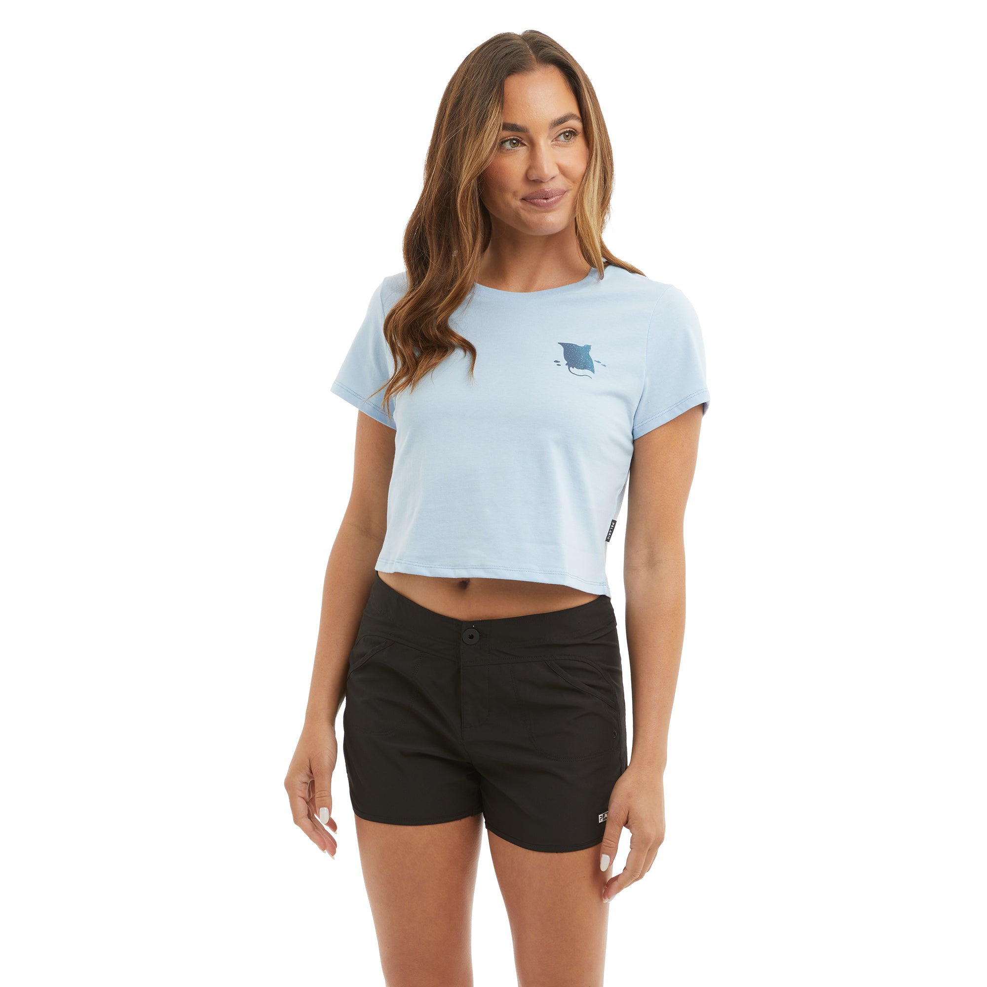 Pelagic Raya maglietta donna azzurra cotone organico