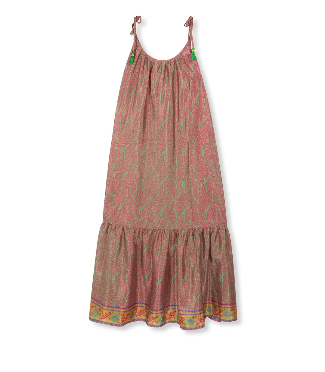 el.residu Myra 43 vestito midi L/XL verde