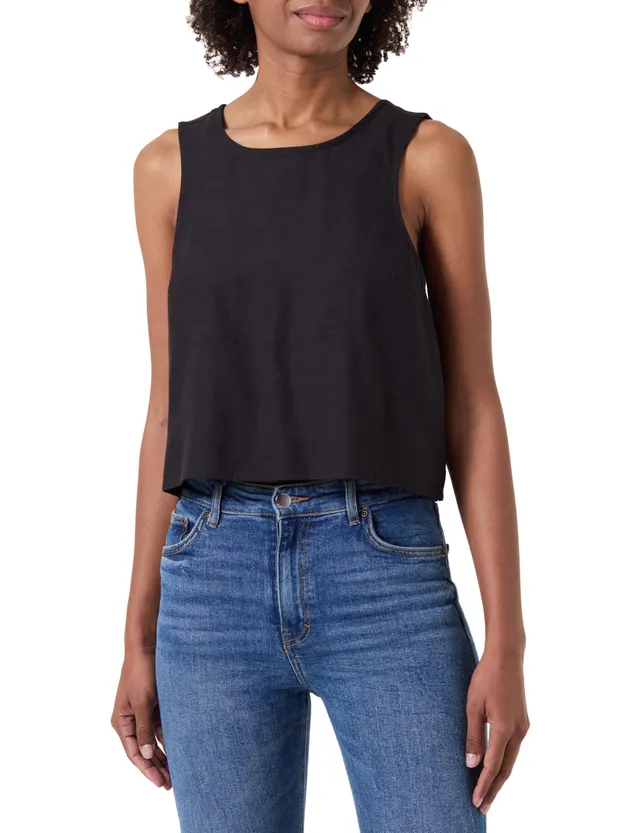PIECES Pcminidi SL Short Top Pa maglia donna corto