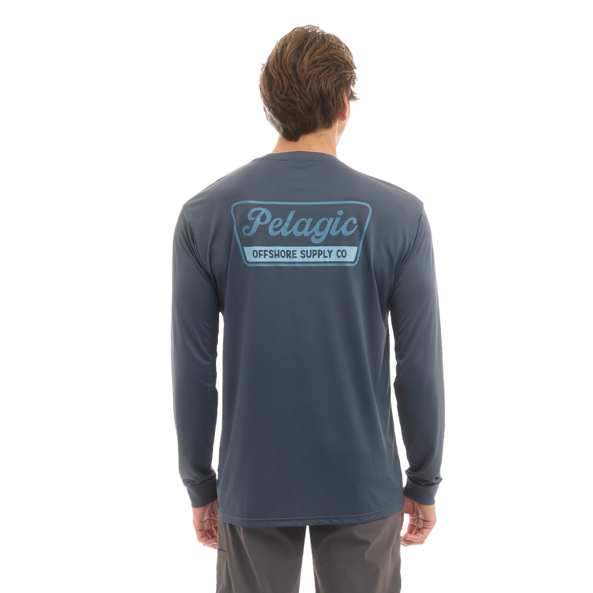Pelagic Aquatek Dockline maglia manica lunga blu navy UPF 50+