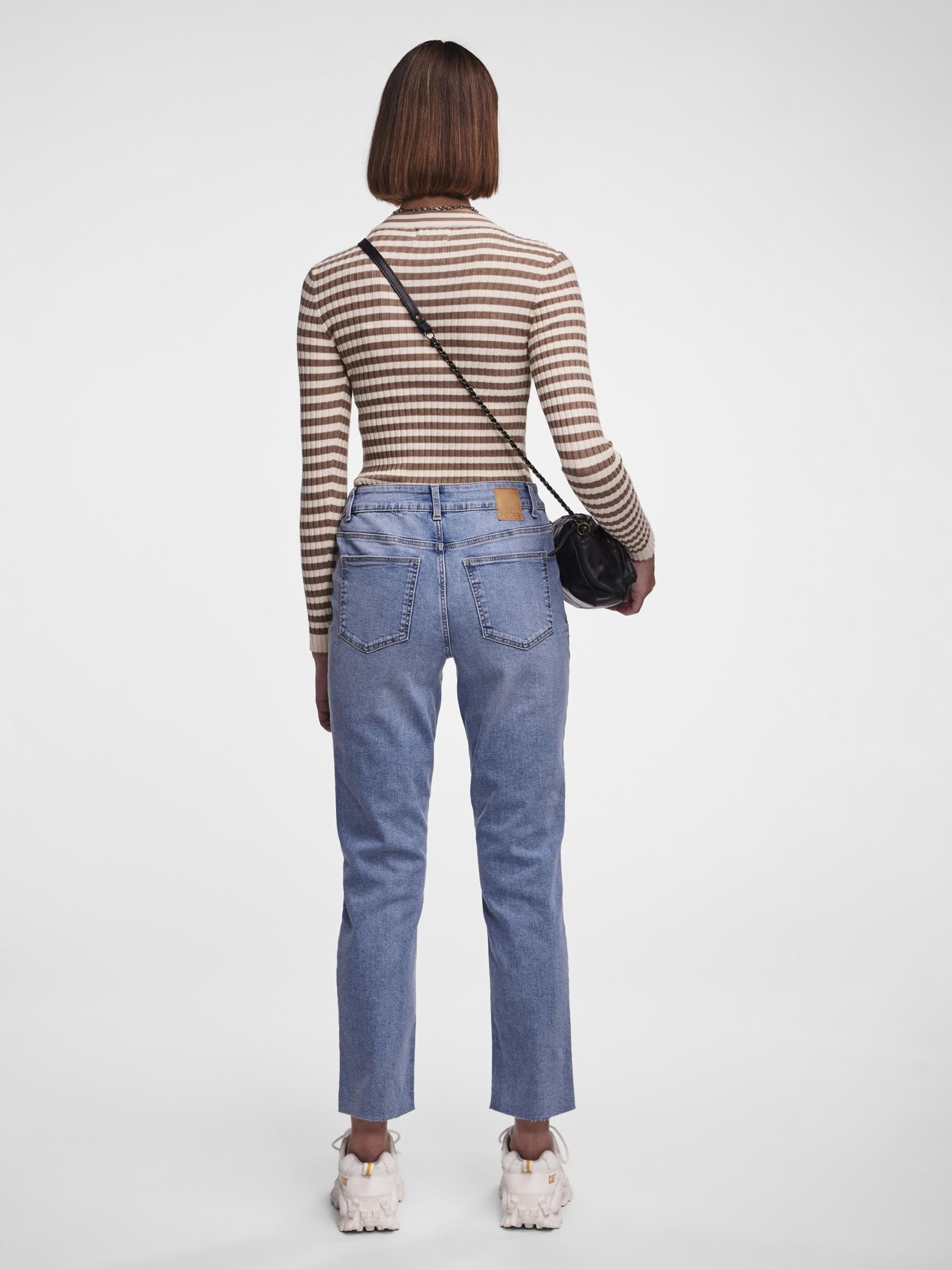 Pieces jeans donna 26W/30L blu denim medio