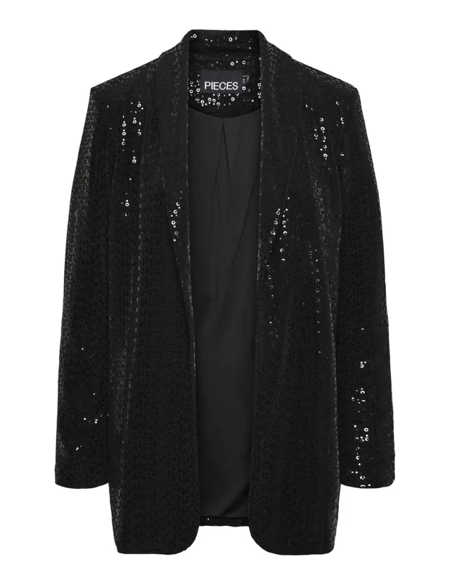 PIECES PCSIDDY blazer donna nero paillettes