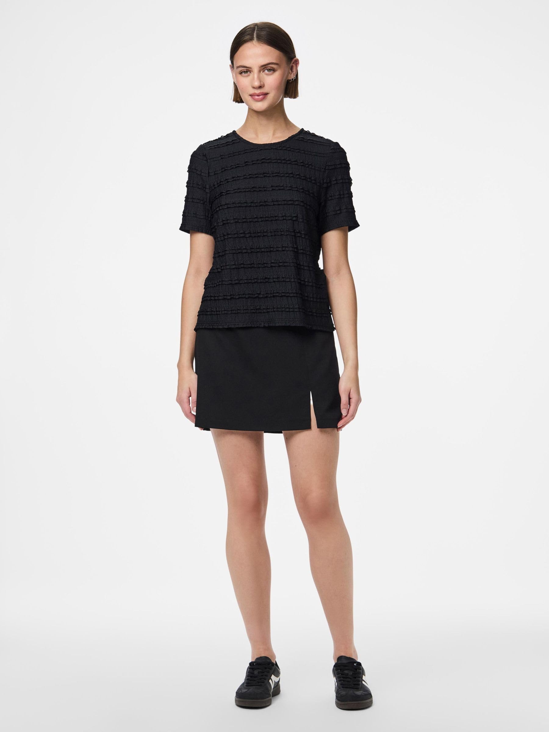 Pieces Pcanine SS O-Neck t-shirt donna manica corta quotidiana