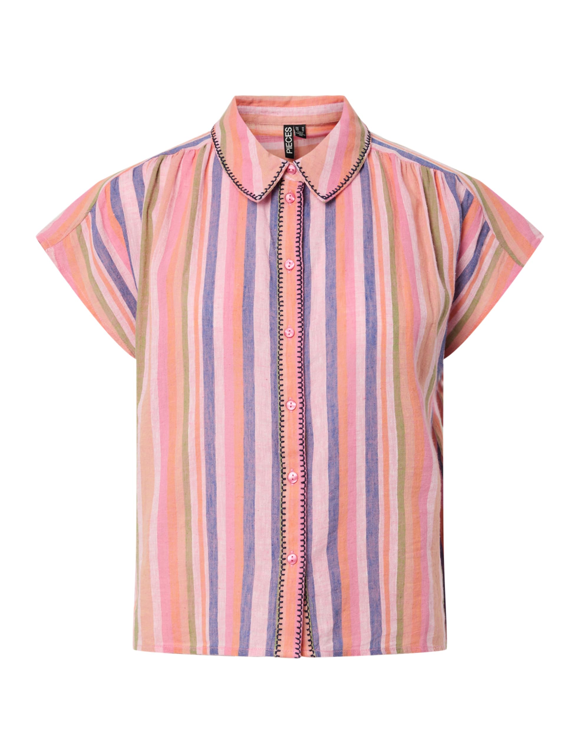 Pieces Pcbatitha SS Wvn Shirt FC camicia XL maniche corte