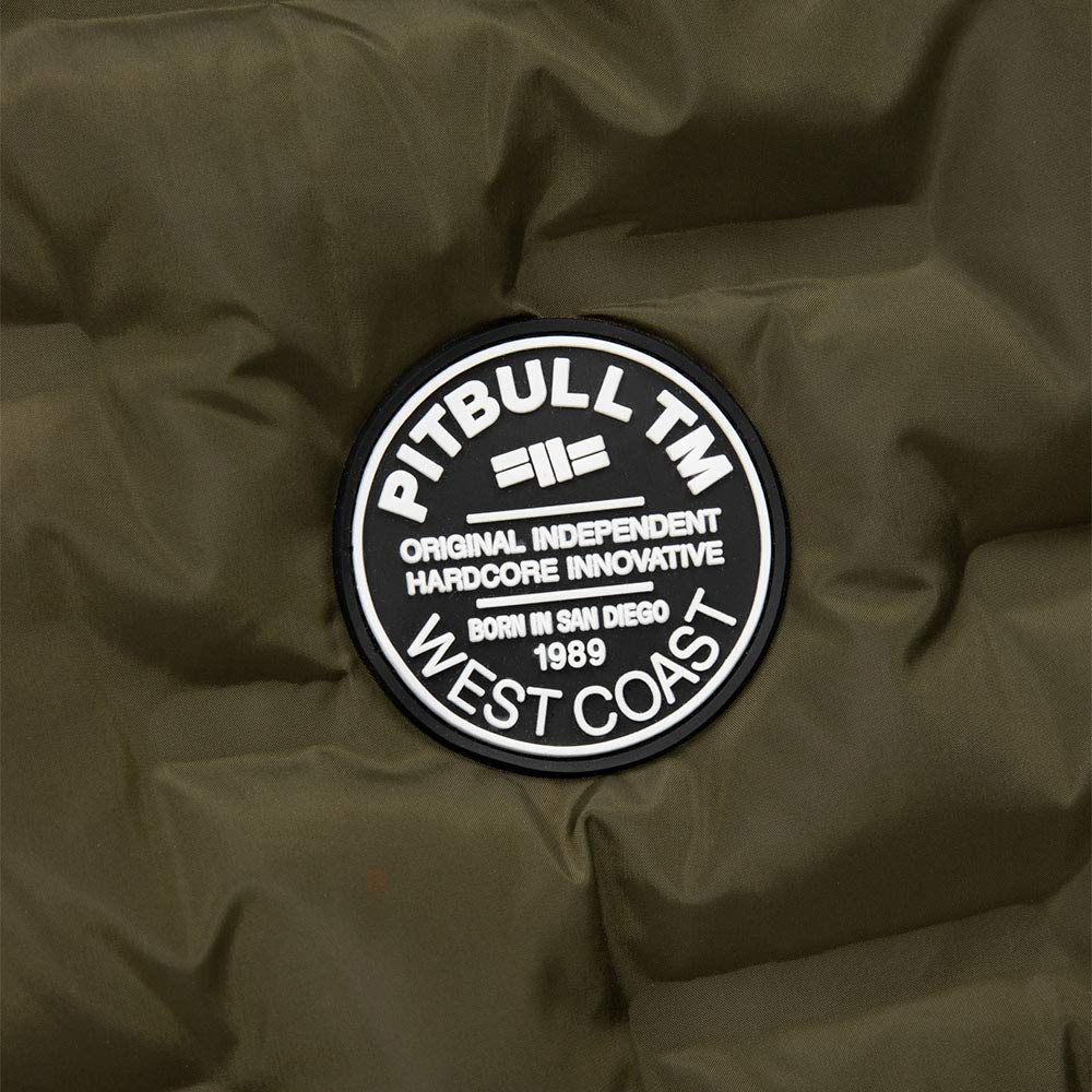 Pitbull Carver gilet trapuntato cappuccio verde S