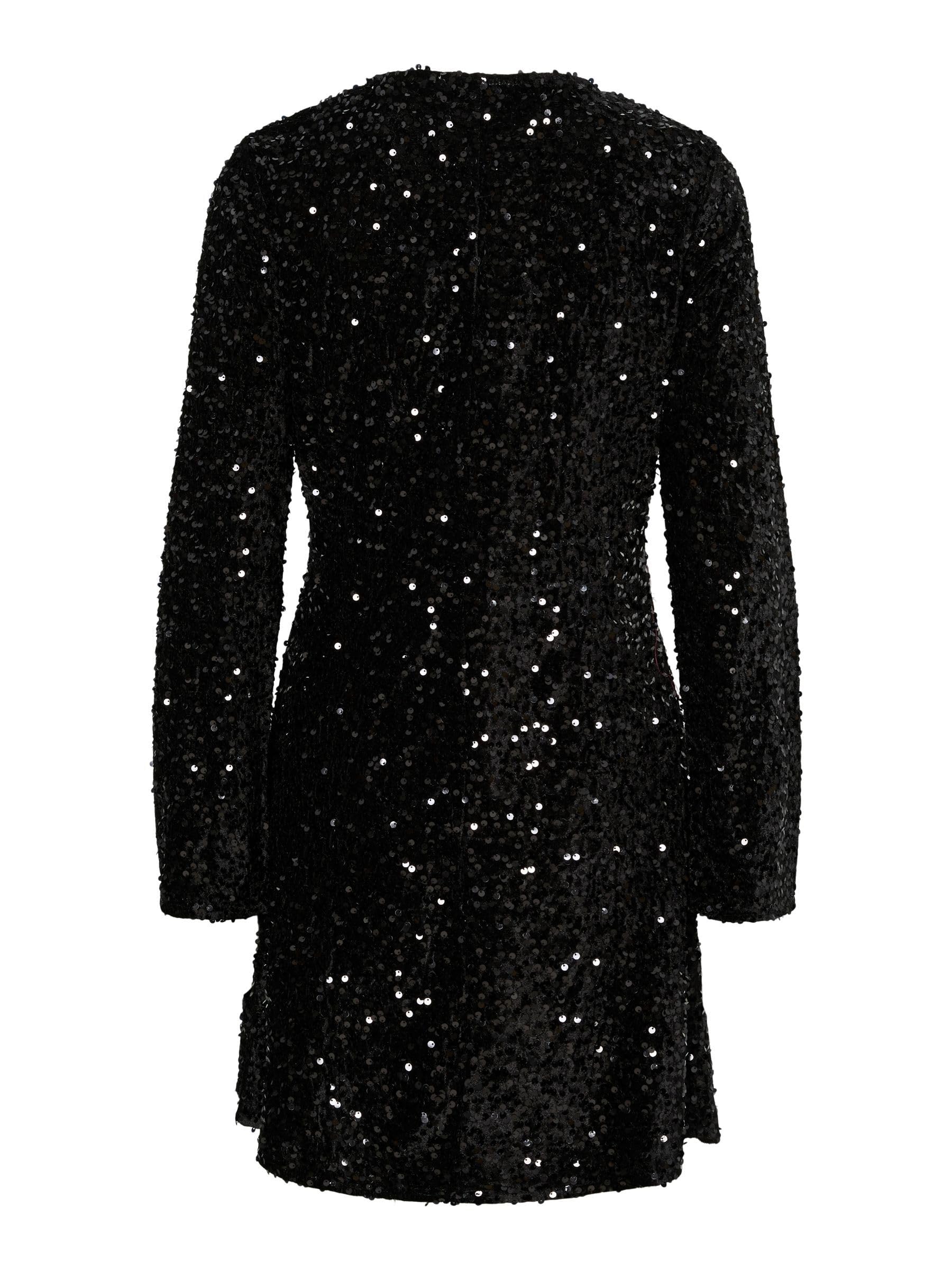 PIECES Pckam scollo V abito jersey nero XS quotidiano