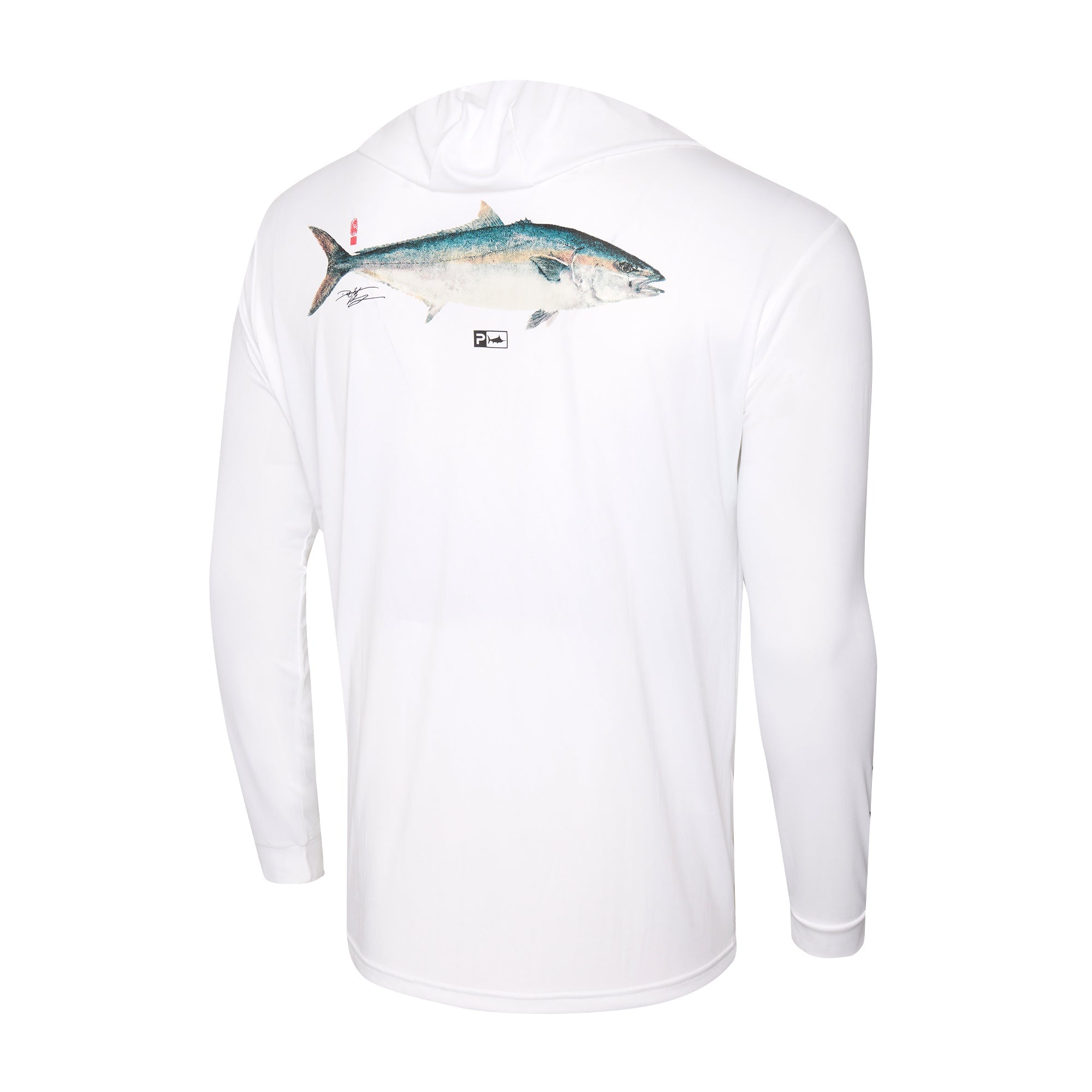 PELAGIC Aquatek Yellowtail maglia pesca bianca UPF 50+