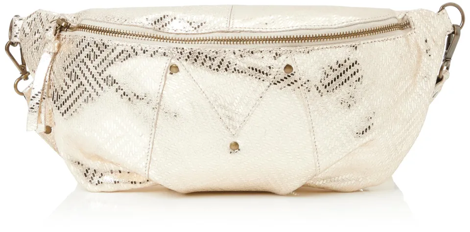 Pieces Pcmilla Pelle FC marsupio donna almond metallizzato