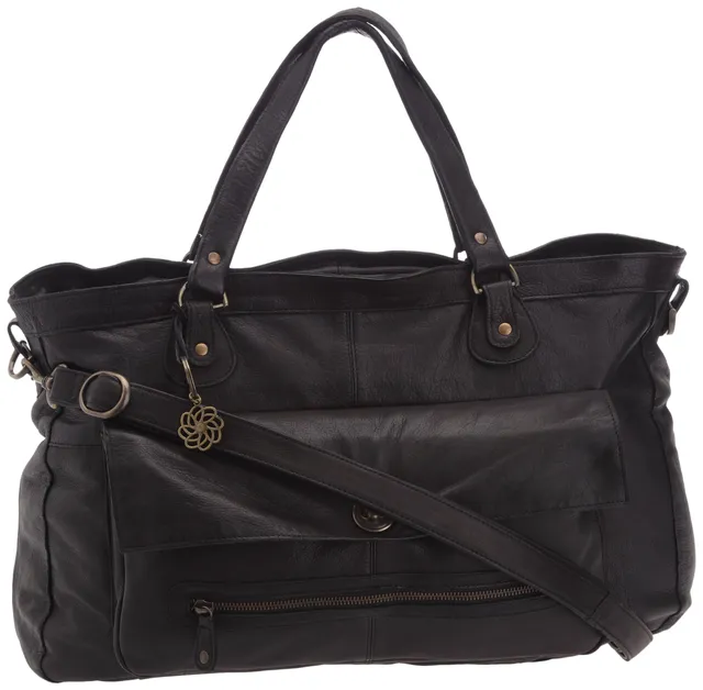 Pieces Totally Royal borsa pelle donna nera