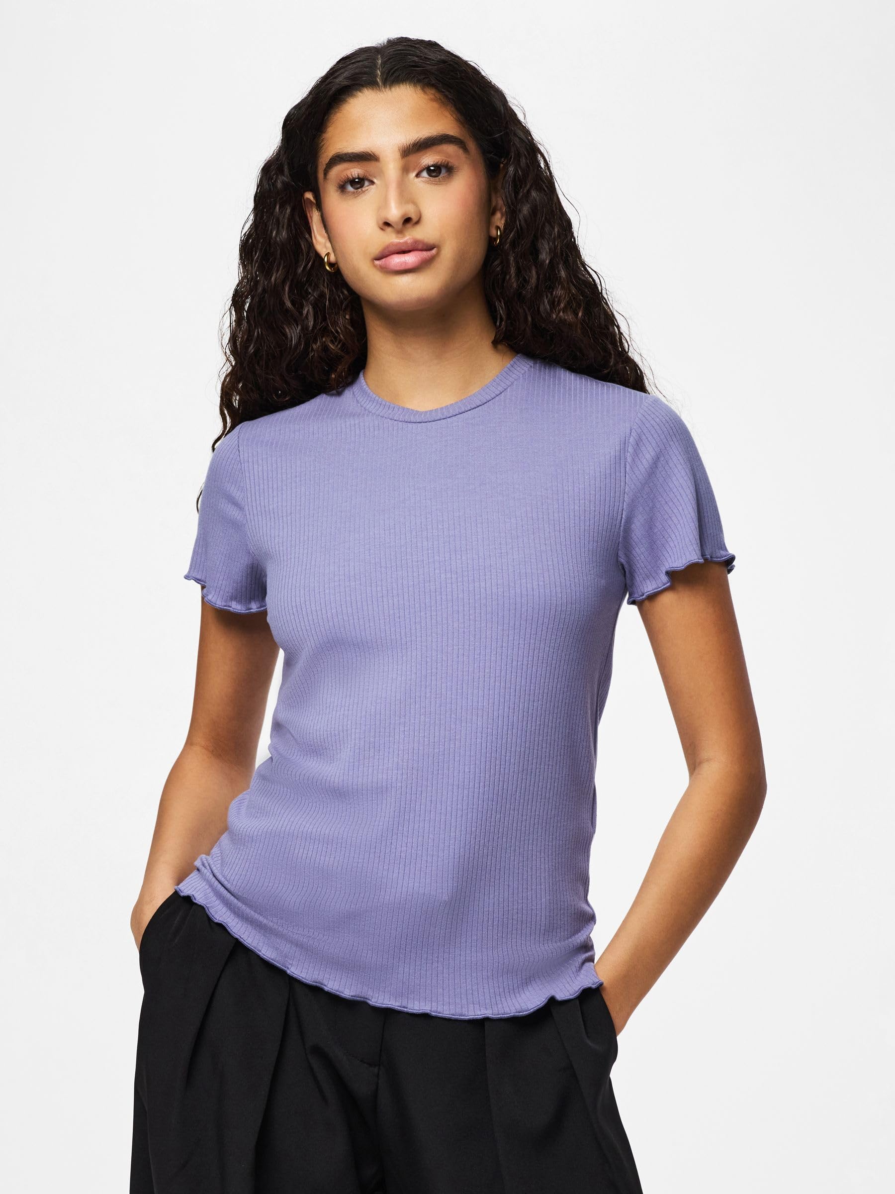 Pieces Pcnicca SS O-Neck Top Jrs Noos t-shirt donna manica corta