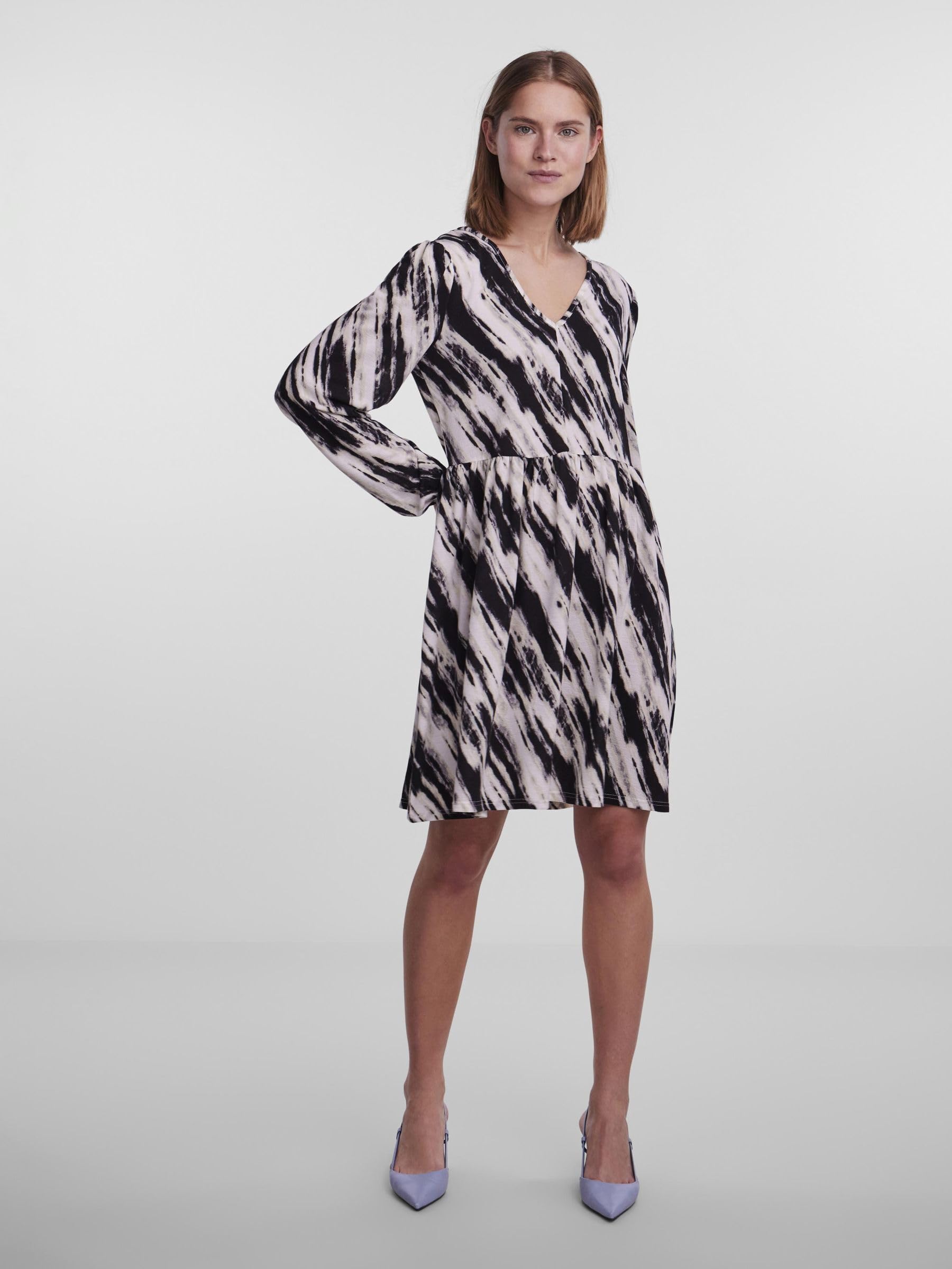 Pieces Pcjona LS O-Neck Dress BC vestito L girocollo