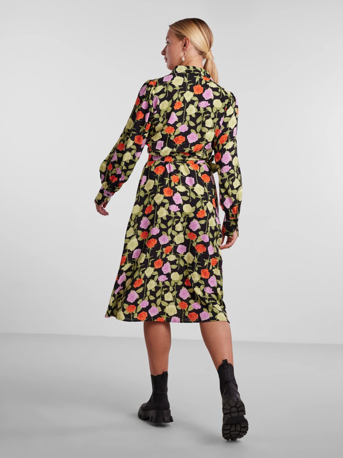 Pieces Pcblossom LS Wrap Dress vestito M a portafoglio
