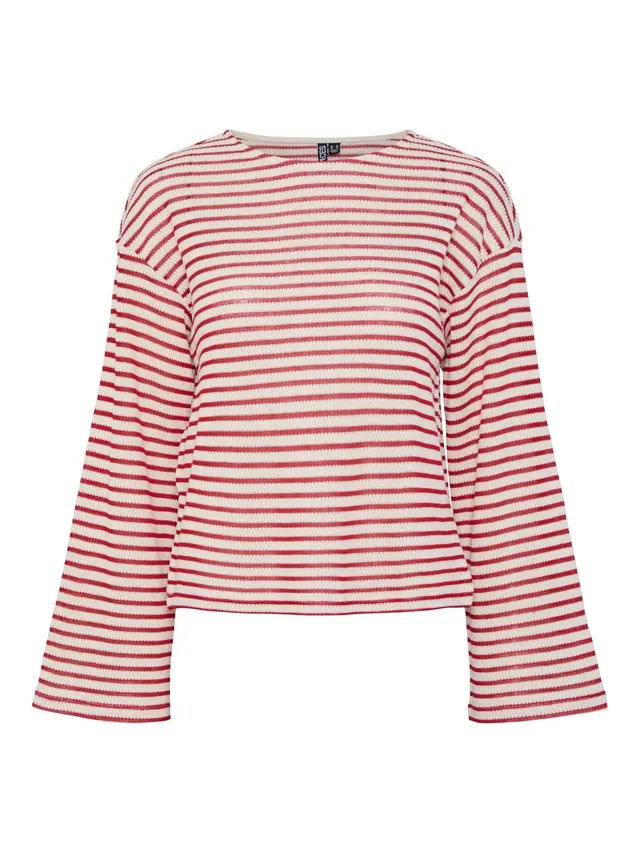 Pieces Pcmanilla LS O-Neck maglia donna manica lunga quotidiana