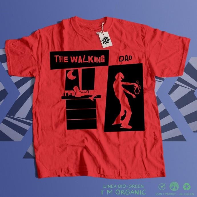 M4U Walking Dad t-shirt cotone unisex stampa digitale