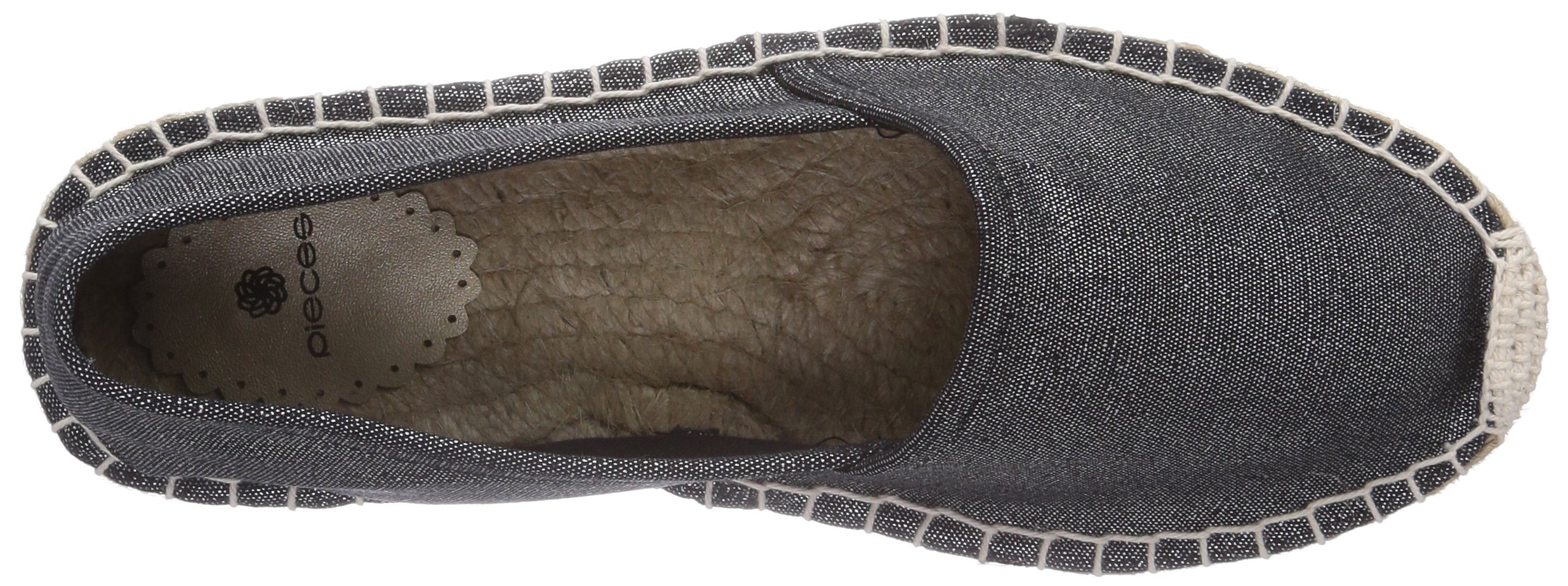 Pieces Haisha Espadrillas Donna Argento Metallic Tela