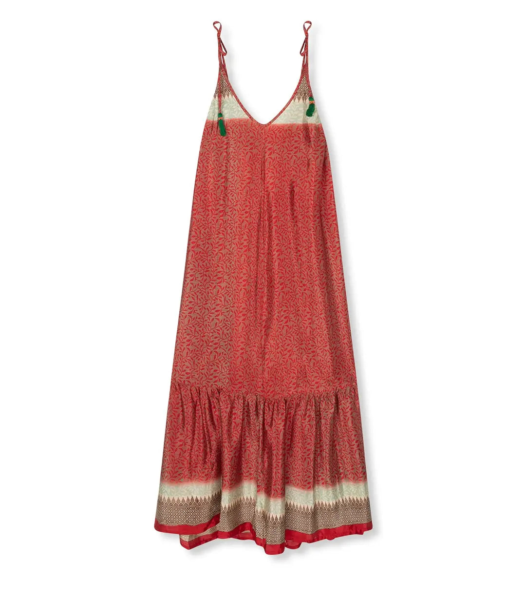el.residu Myra #30 vestito midi viscosa rosso L/XL