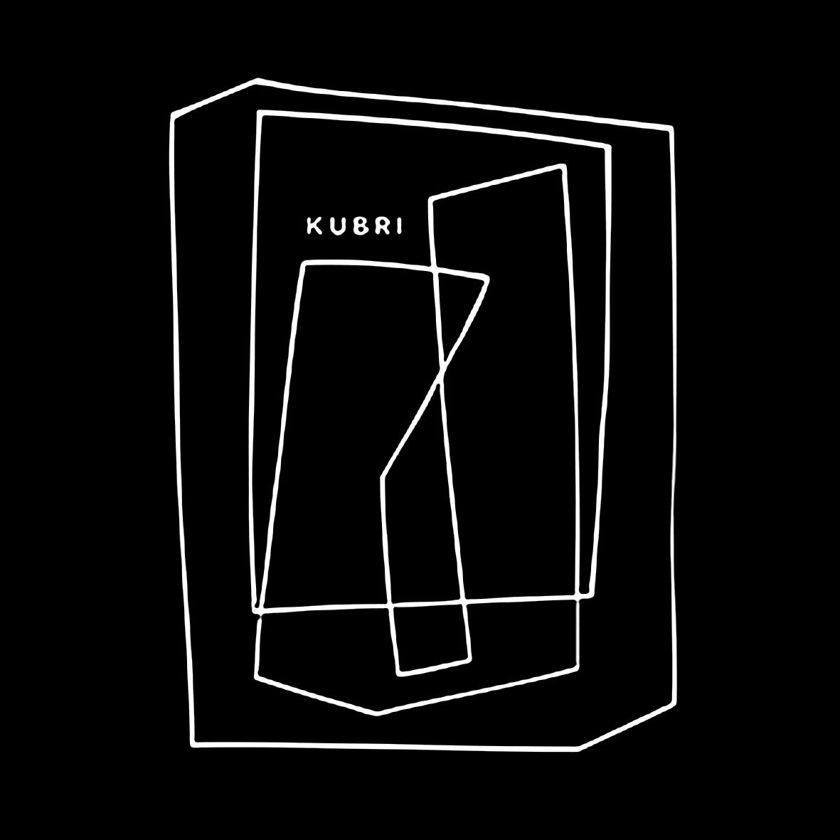 Kubri White Logo t-shirt cotone organico stampa bianca