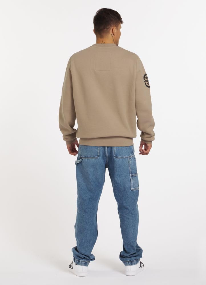 Pitbull Sherwood felpa uomo beige 3XL cotone