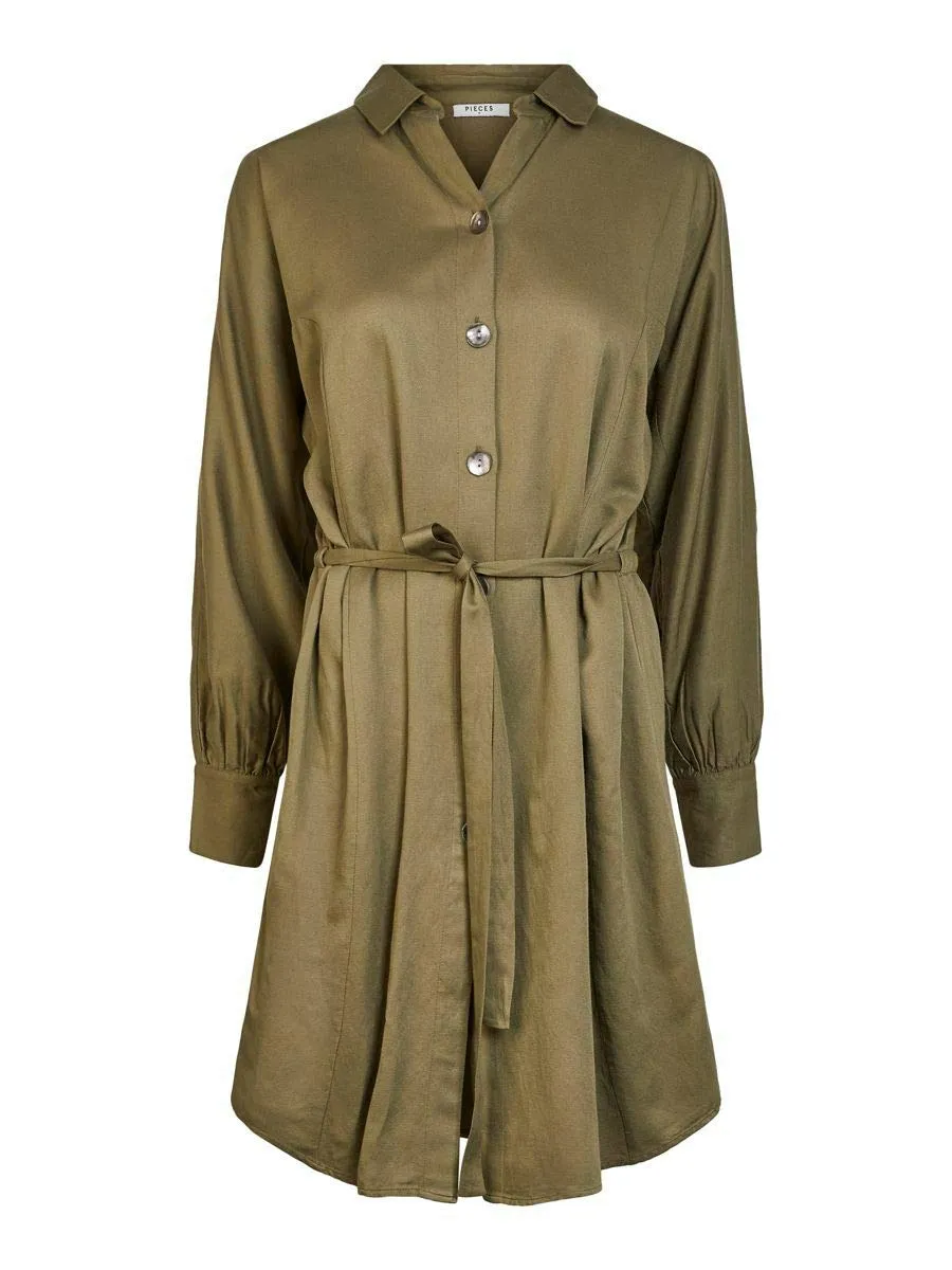 Pieces Pcnirossa LS Shirt Dress vestito donna estivo