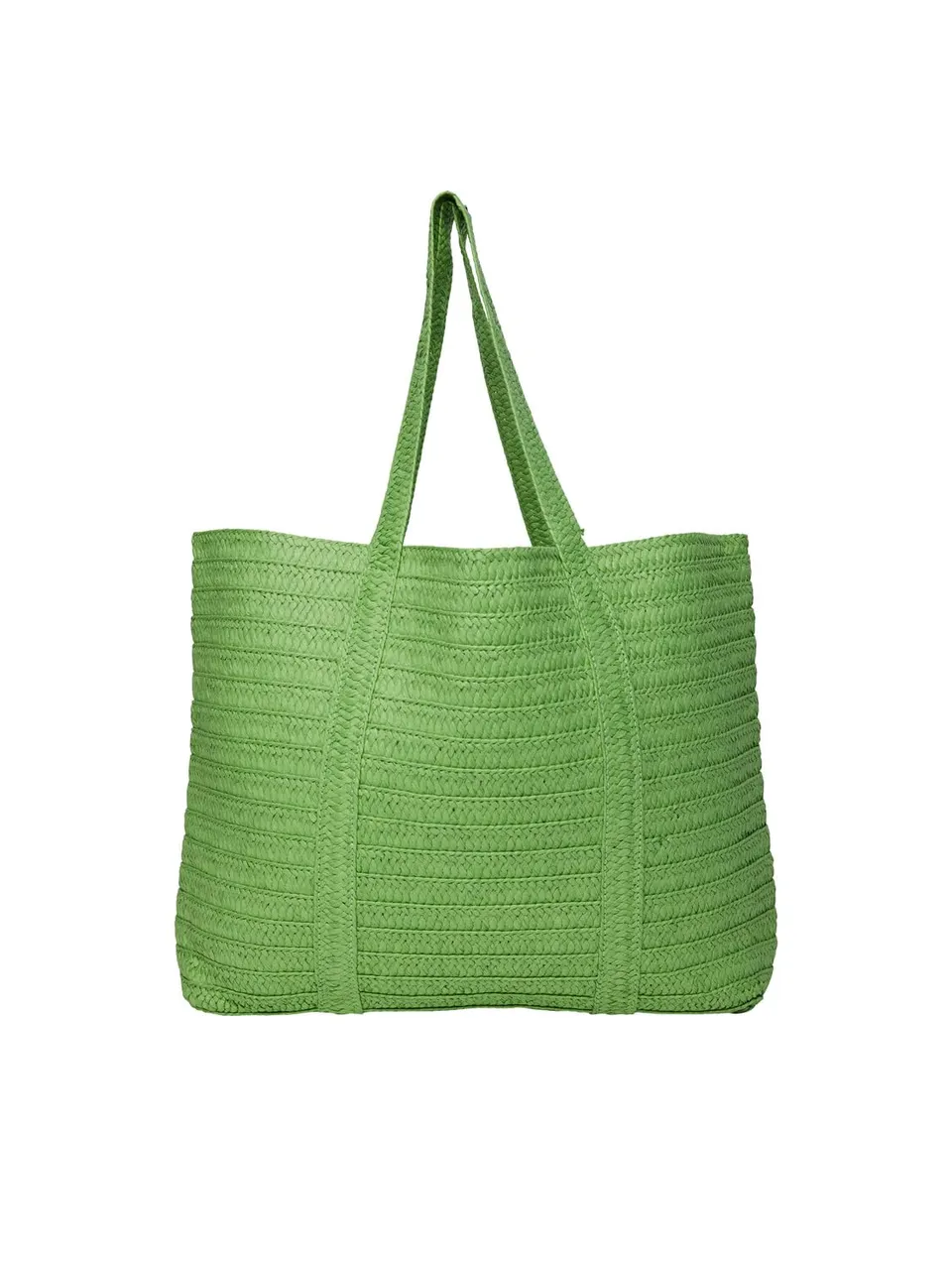 Pieces Pcloma Straw shopper donna verde paglia