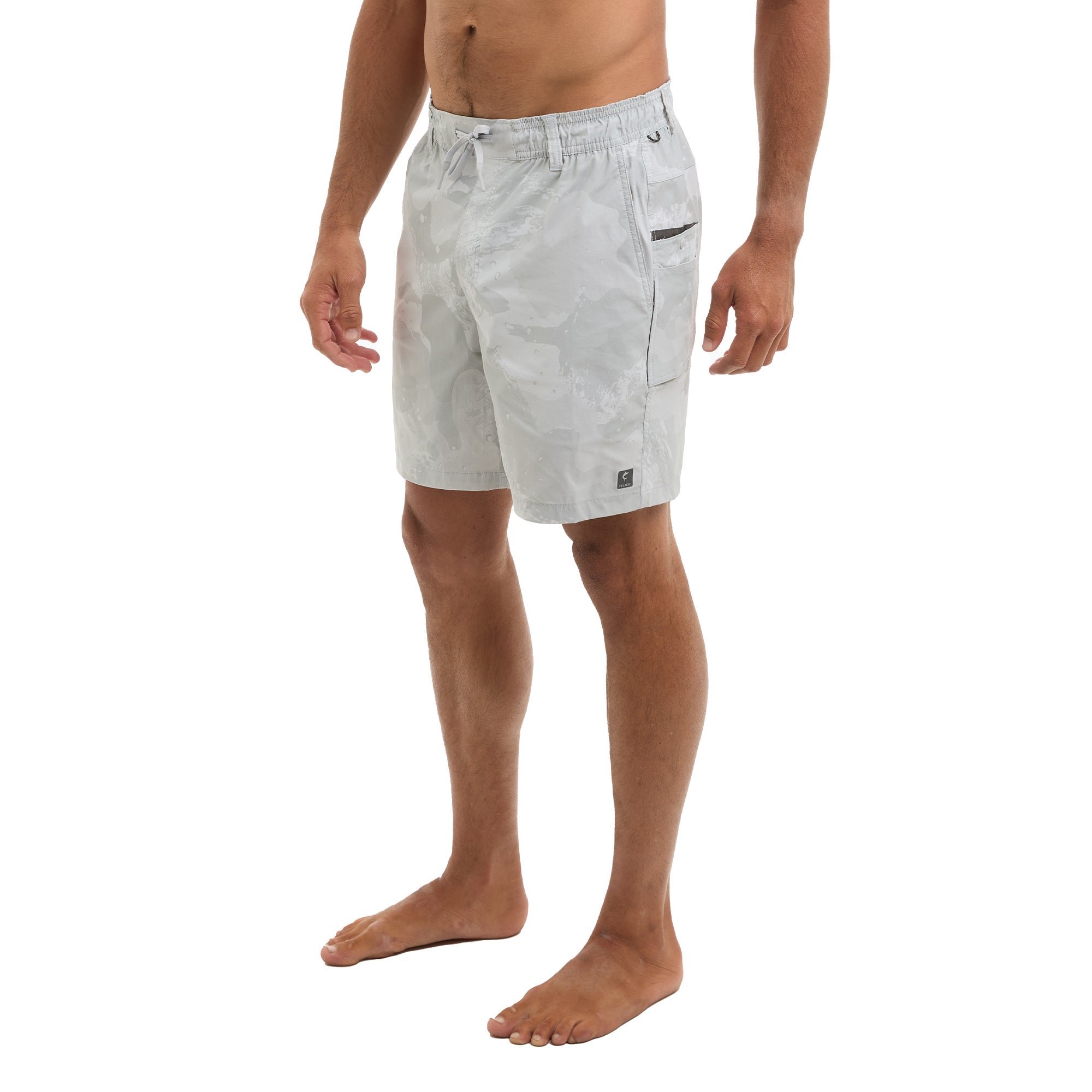 Pelagic Palomar pantaloncini pesca grigio chiaro elasticizzati