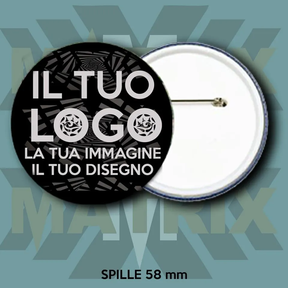 Matrix Music Store Spilla 58mm personalizzata immagini HD