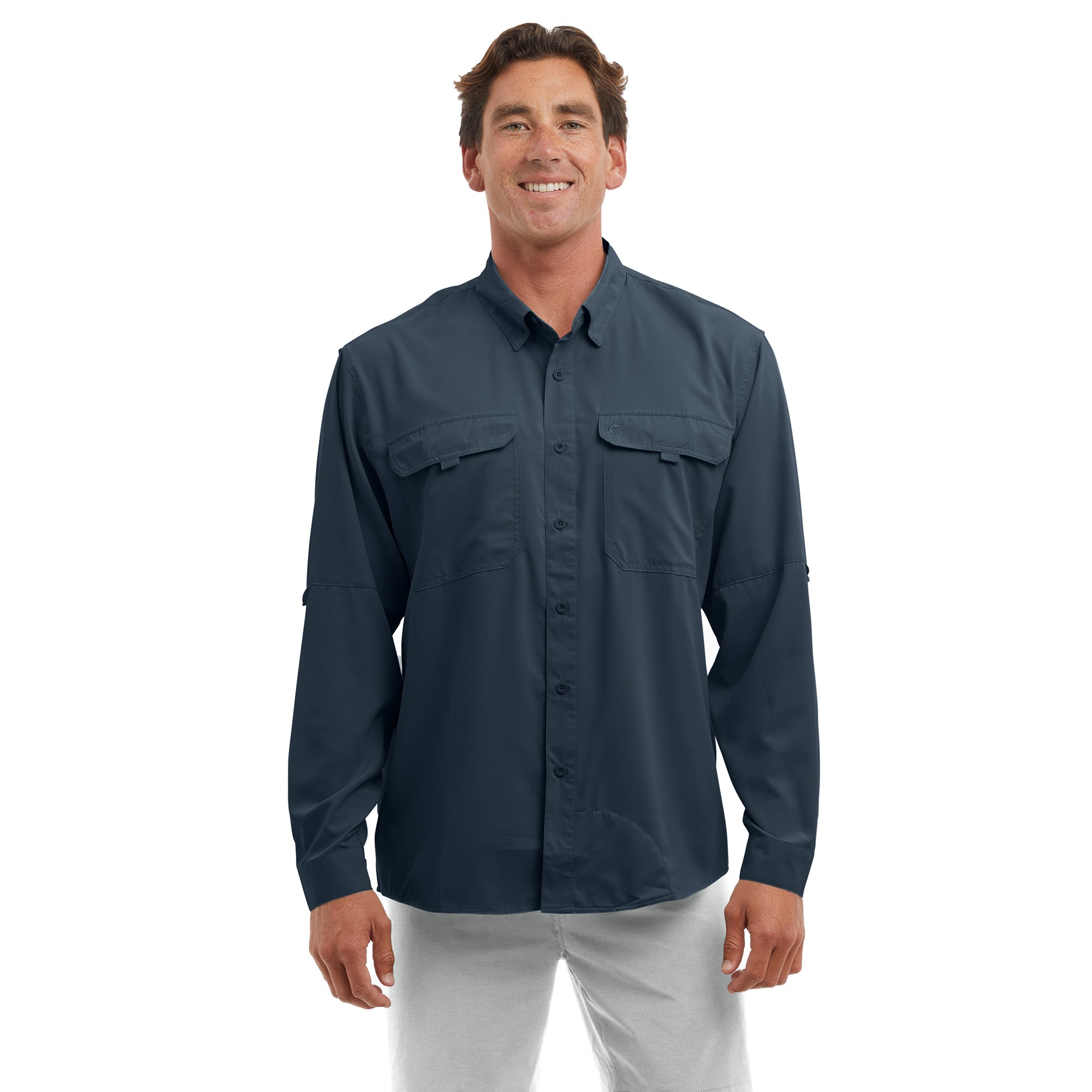 Pelagic Keys LS camicia uomo blu navy UPF 50+