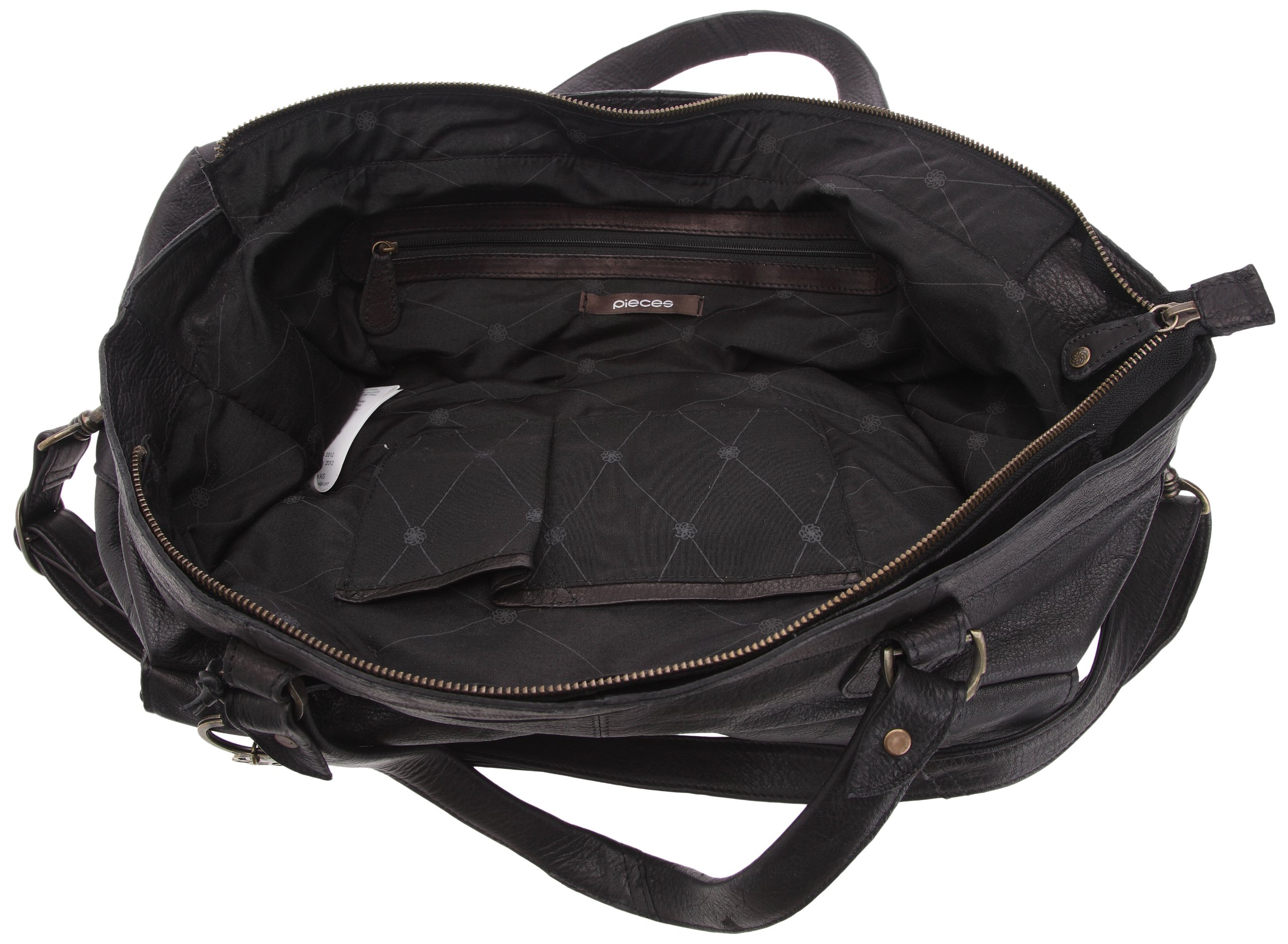 Pieces Totally Royal borsa pelle donna nera