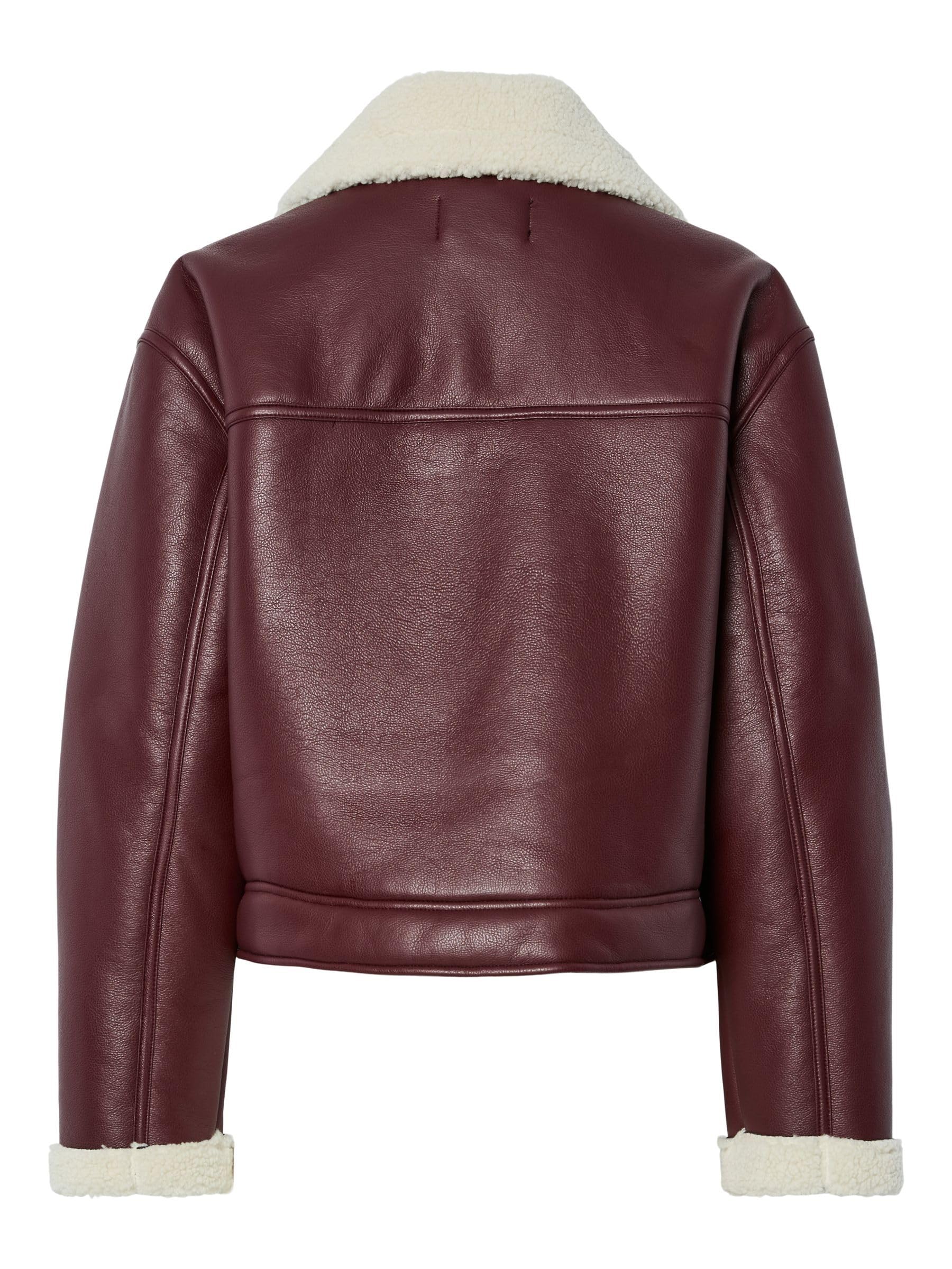 Pieces Pcjanelle Short Jacket giacca corta donna con pelliccia