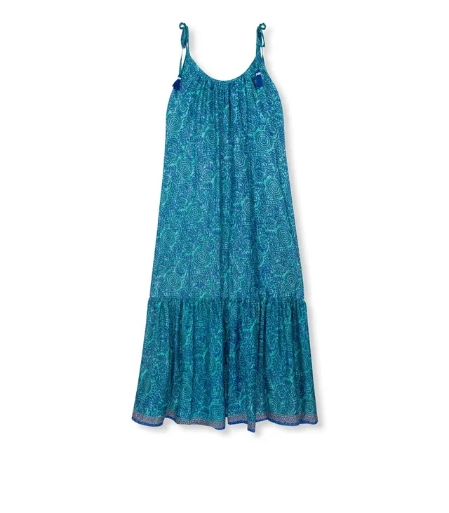 el.residu Myra 37 vestito midi blu viscosa L/XL