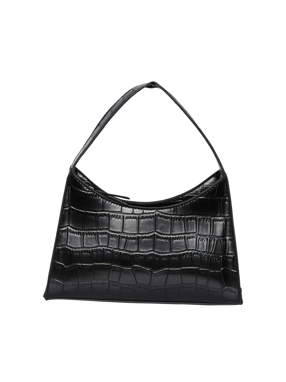 Pieces Pcbilla Croco borsa tracolla donna nera