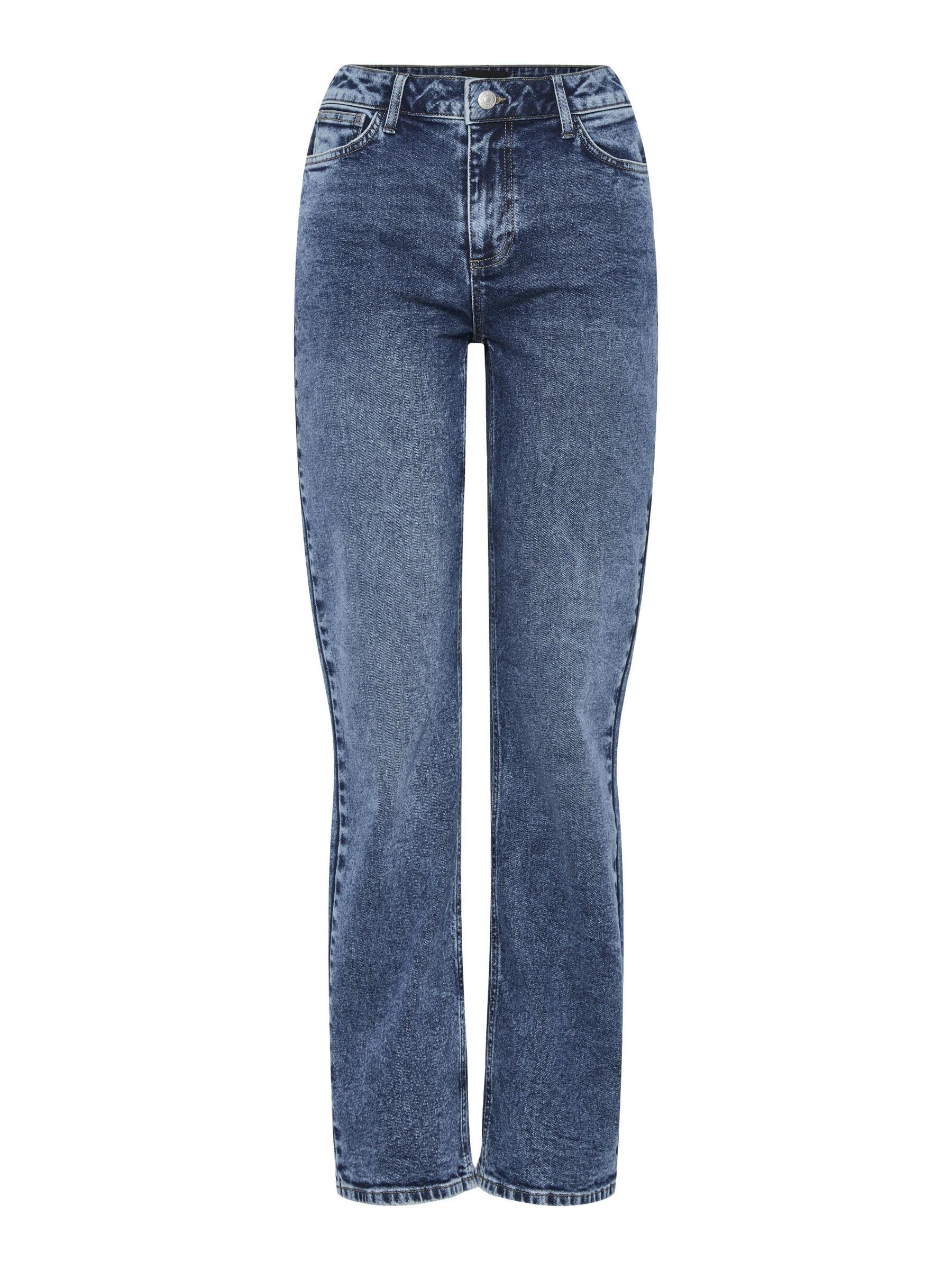 Pieces Pckelly MW Straight Jeans 30W 32L jeans donna