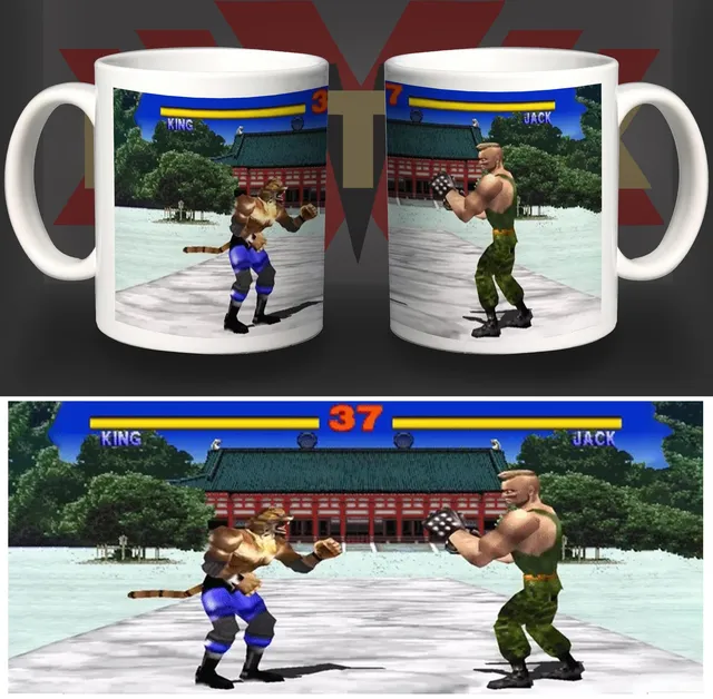 Vintage Videogame Tekken tazza ceramica 8,2 cm