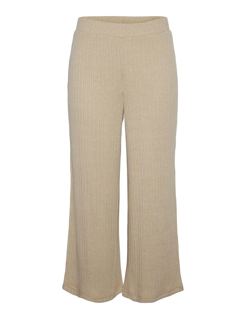 Pieces Pclena HW Cropped Pantaloni Nero Tessuto
