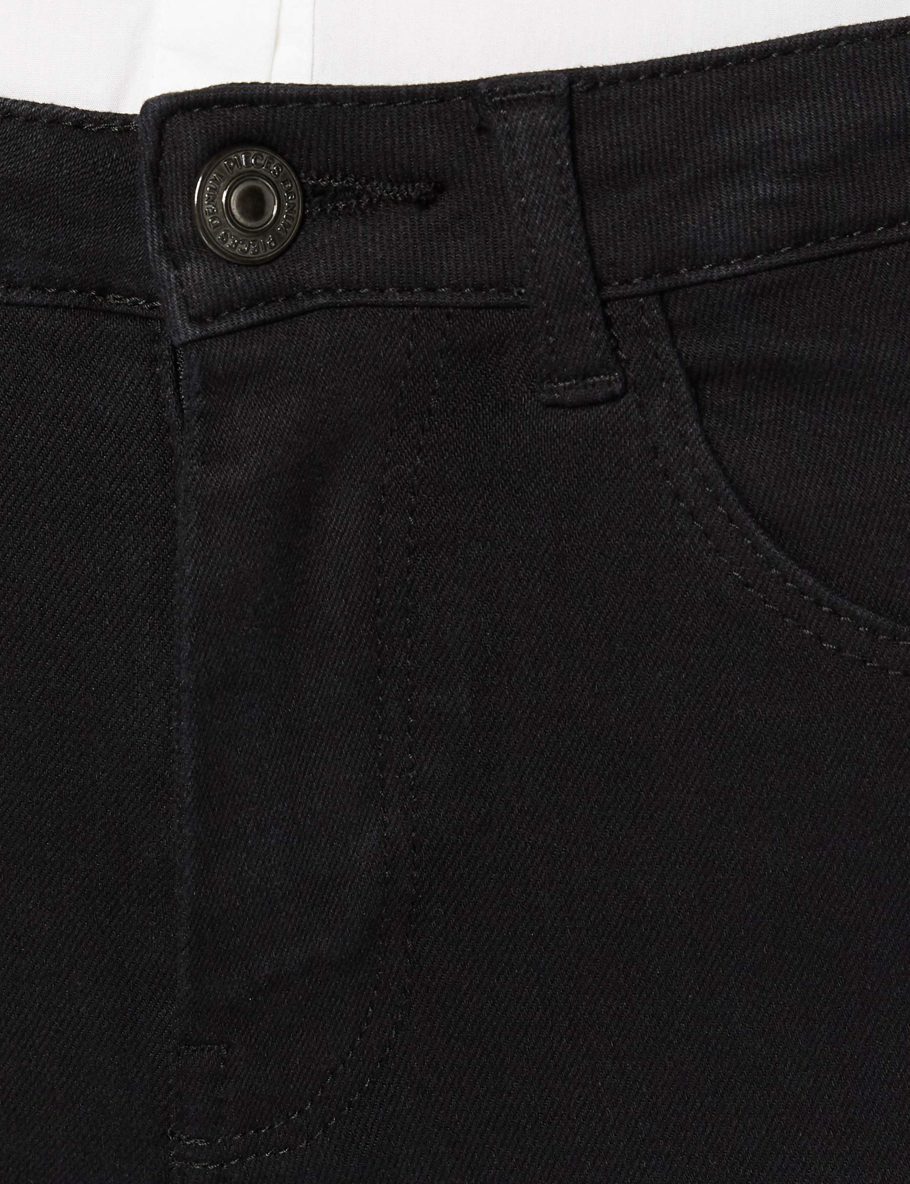 Pieces Pchighfive jeans skinny vita alta nero